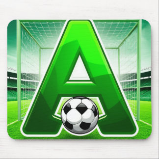 ⚽ Grön Bokstav A Fotboll Logotyp Arena Mål Sport Musmatta