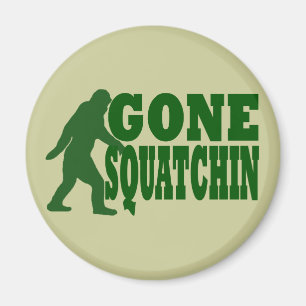 Grön borta squatchinslogantext magnet