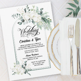 Grön botanisk valv vigselmottagning inbjudningar