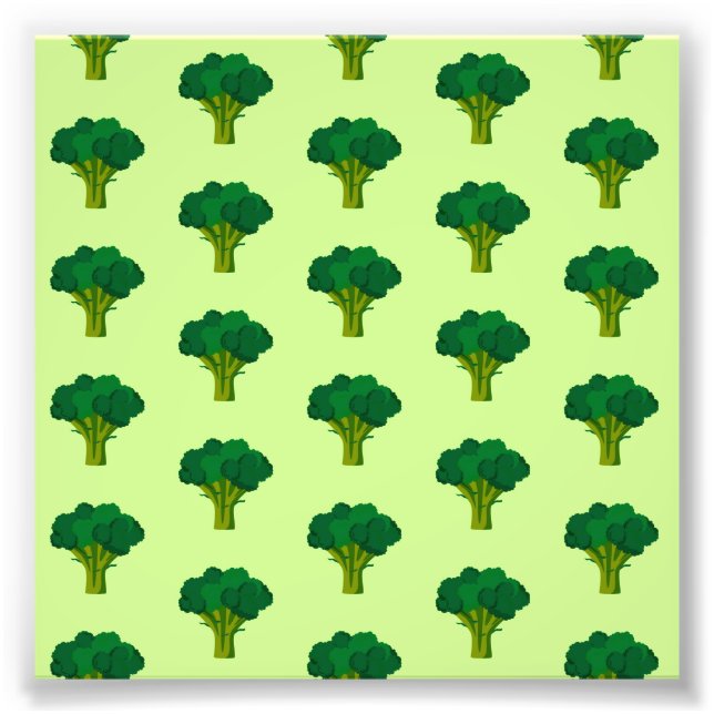 Grön Broccoli Grönsak Hälsosam Mat Vegetarian Fototryck (Framsidan)