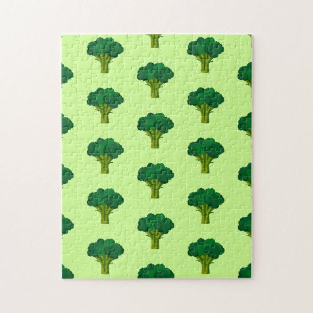 Grön Broccoli Grönsak Hälsosam Mat Vegetarian Pussel (Vertikal)