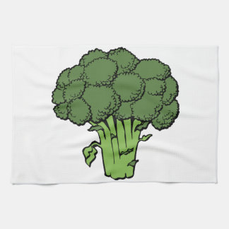 Grön broccoli kökshandduk