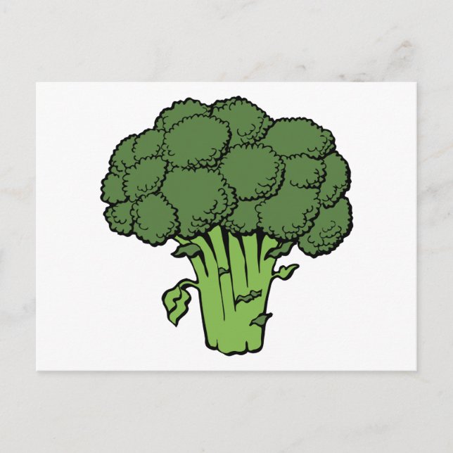 Grön broccoli vykort (Framsida)