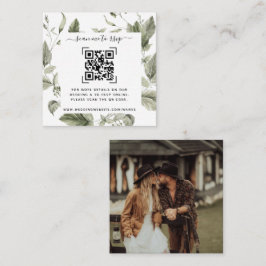 Grön Bröllopswebbplats | QR-kod Tilläggskort