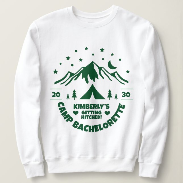 Grön Brudläger Bachelorette-fest T Shirt (Design framsida)