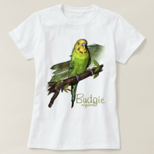 Grön Budgie konstutslagsplats T-shirt