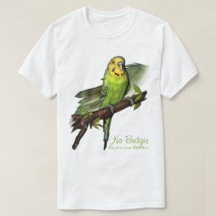 Grön Budgie konstutslagsplats T Shirt
