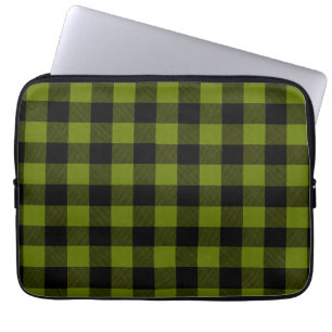 Grön Buffalo Check Trädgård Laptop Fodral
