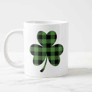 Grön Buffalo Rutig Shamrock Klöver Design-61104 Jumbo Mugg
