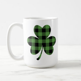 Grön Buffalo Rutig Shamrock Klöver Design-61104 Kaffemugg