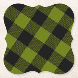 Grön Buffalo-rutig trädgård Underlägg Papper