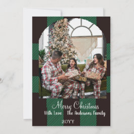 Grön buffelkaroad julkort