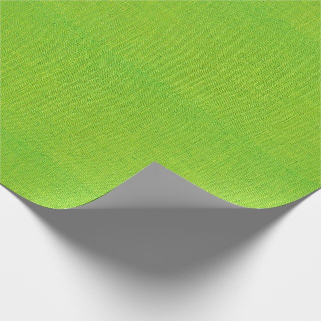 Grön Burlapstruktur för limefrukt Presentpapper (Hörn)
