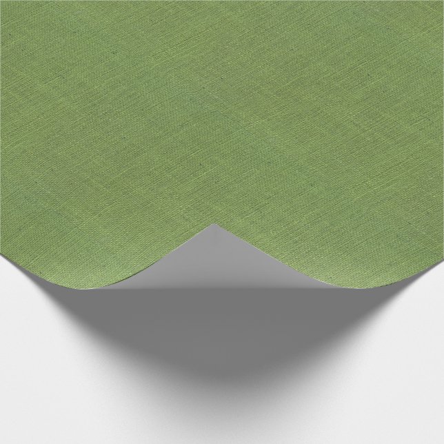 Grön Burlapstruktur Presentpapper (Hörn)