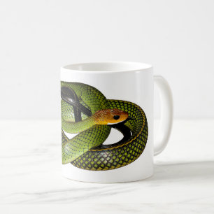 Grön Bush råttaorm Kaffemugg