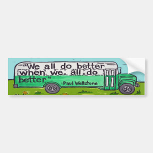 Grön buss bildekal