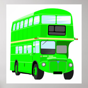 Grön buss poster