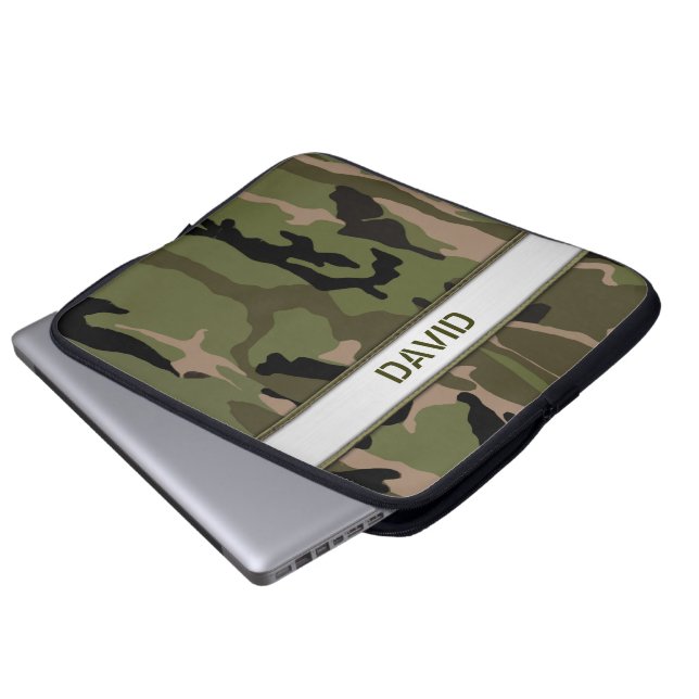 Grön Camo för militär känd mall Laptop Sleeve (Framre botten)