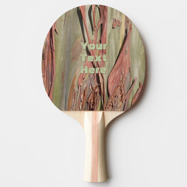 Grön Camo Träd Bark 1 Ping Pong Paddle Pingisracket (Framsidan)