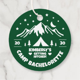 Grön Camp Bachelorette Bröllop Gåvor Etiketter