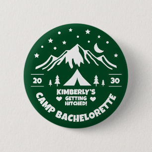 Grön Camp Bachelorette Bröllop Knapp