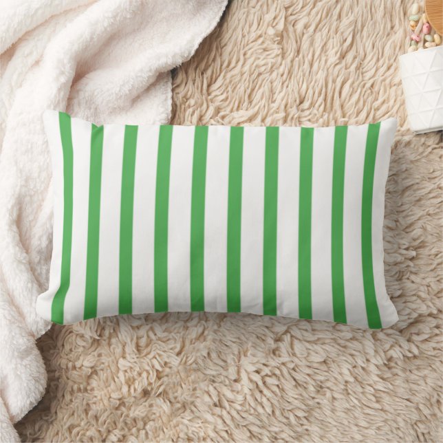 Grön Candy Stripe Ländkudde/Accentkudde Lumbarkudde (Filt)