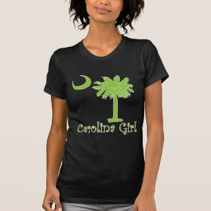 Grön Carolina för limefrukt flicka Tee Shirt