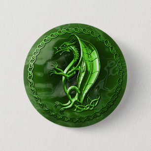 Grön Celtic drake Knapp