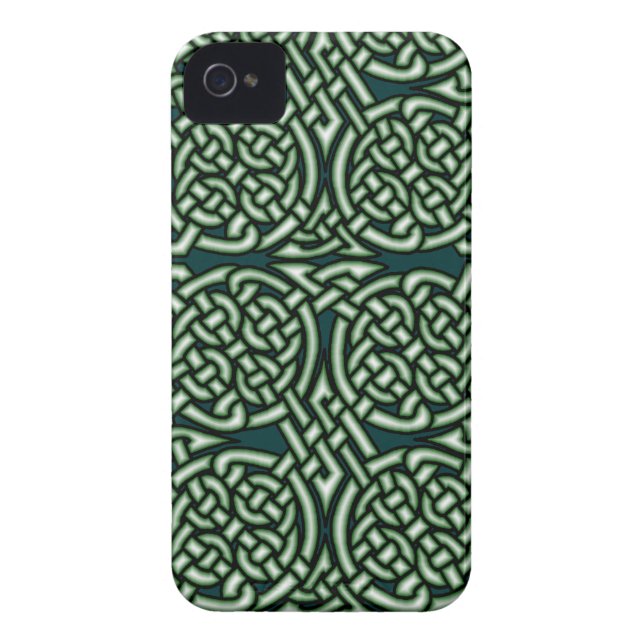 Grön Celtic knotworkkonst Case-Mate iPhone Skal (Baksidan)