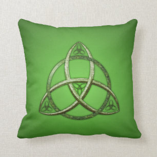 Grön Celtic Trinityfnurra Kudde