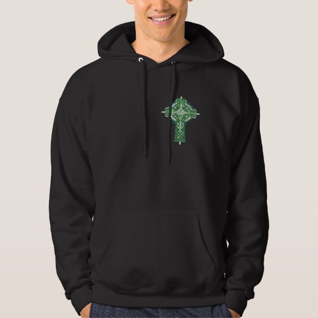 Grön Celtickort-skjorta Sweatshirt Med Luva (Framsida)