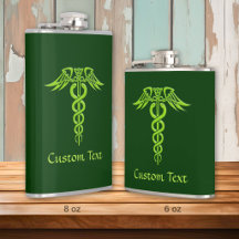 Grön Celtisk Knut Caduceus