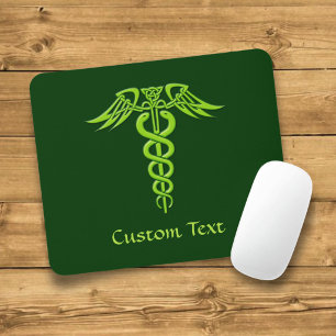 Grön Celtisk Knut Caduceus Musmatta