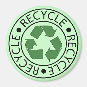 Grön Ceter för återvinna logotyp Magnet