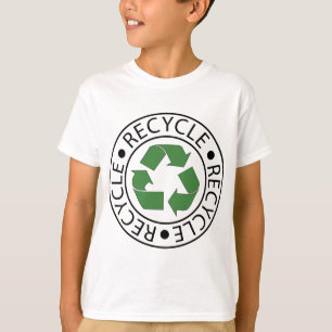 Grön Ceter för återvinna logotyp Tee Shirt