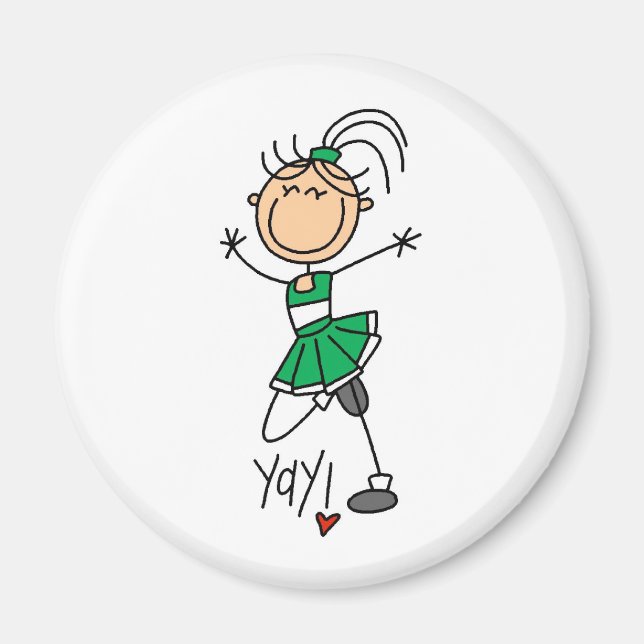 Grön Cheerleader Magnet (Framsidan)