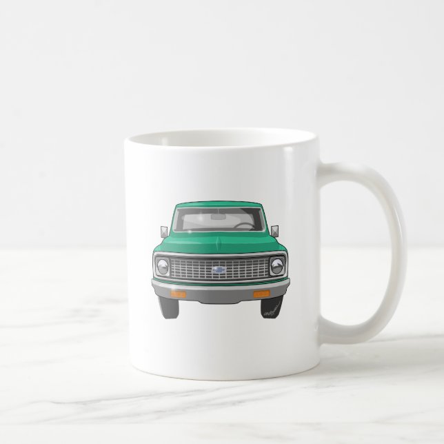 Grön Chevy lastbil för 1974 Kaffemugg (Höger)