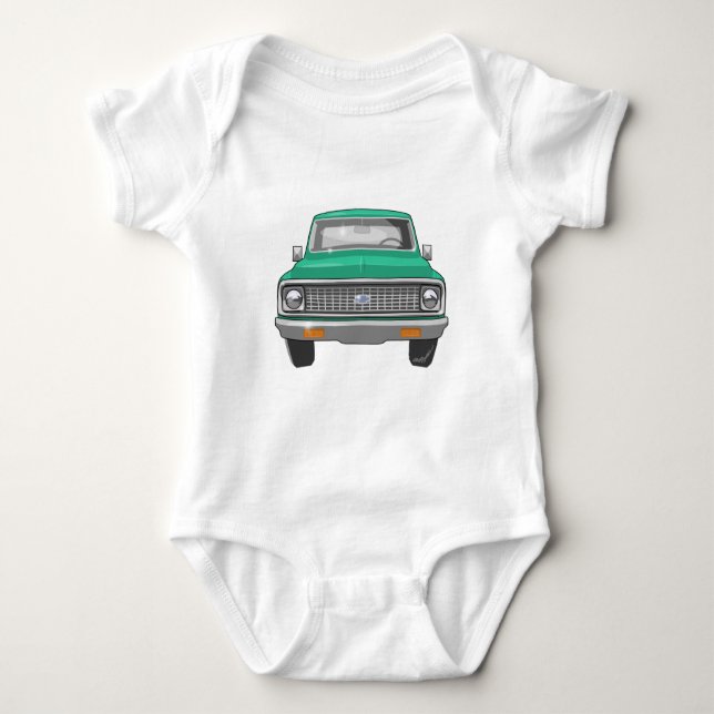 Grön Chevy lastbil för 1974 T Shirt (Framsida)