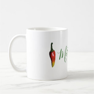 Grön chilipepparpersonlig kaffemugg