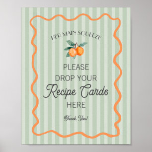 Grön Cutie Huvudsqueeze Citrus Dela ett recept Poster