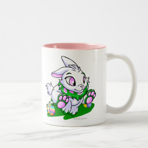 Grön Cybunny tävla till och med neggs Två-Tonad Mugg