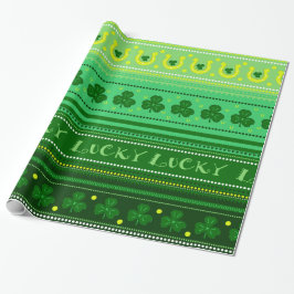 Grön dag för St. Patricks för Shamrock | Presentpapper