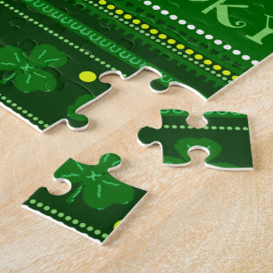 Grön dag för St. Patricks för Shamrock Pussel
