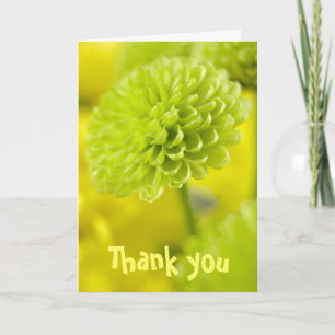Grön Dahlia-blomma ... Tack-kort Tack Kort