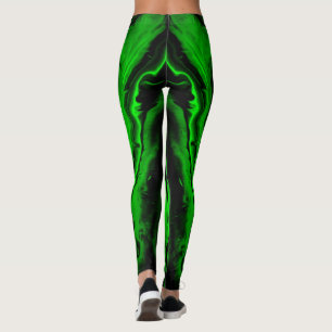 Grön damasker för Slime vid bcolor Leggings