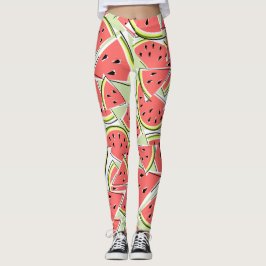 Grön damasker för vattenmelon leggings