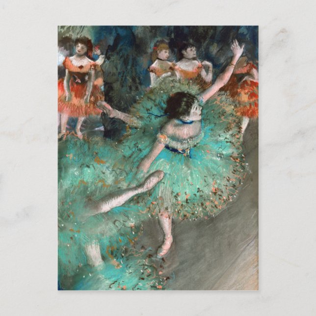 Grön dansös (Danseuse Verte) Edgar Degas Vykort (Framsida)