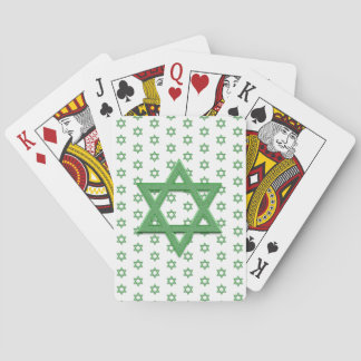 Grön Davidstjärna sömlös Casinokort