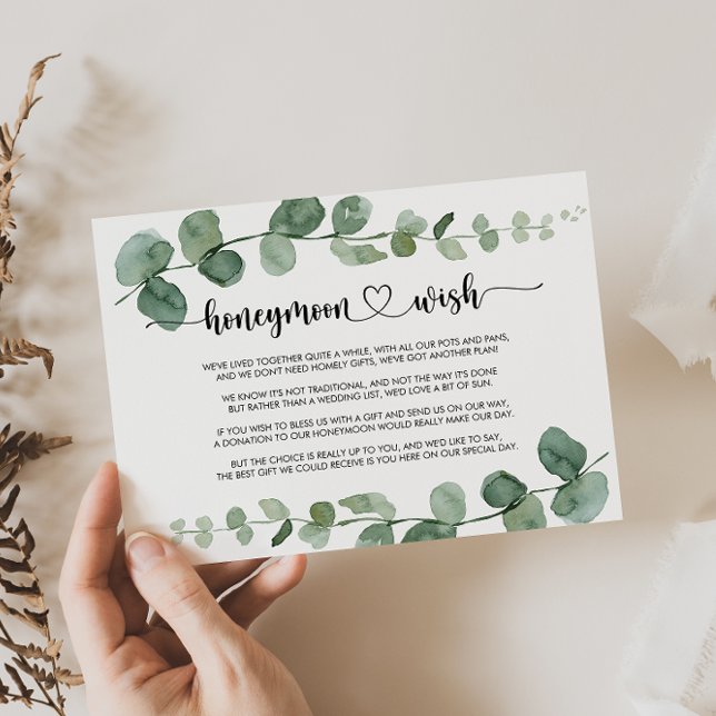 Grön Delight Eukalyptus Smekmånad Önskar  Tilläggskort (Skapare uppladdad)