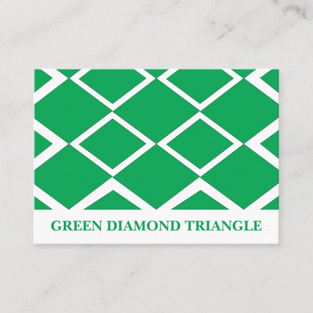 Grön Diamant Triangel Geometrisk  Visitkort (Framsida)